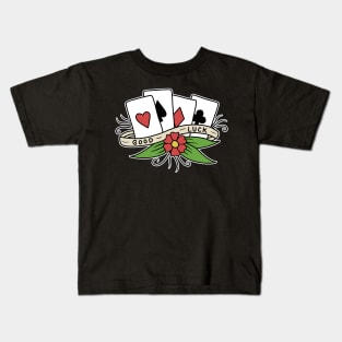 Vintage cards tattoo Kids T-Shirt